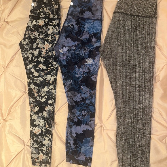 lululemon athletica Pants - lululemon Bundle (3) Floral and Textured Leggings